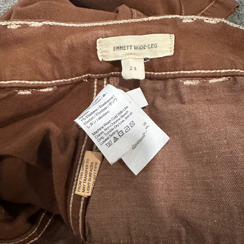 Madewell Chocolate Brown Trousers Emmett wide leg - Picture 6 of 7